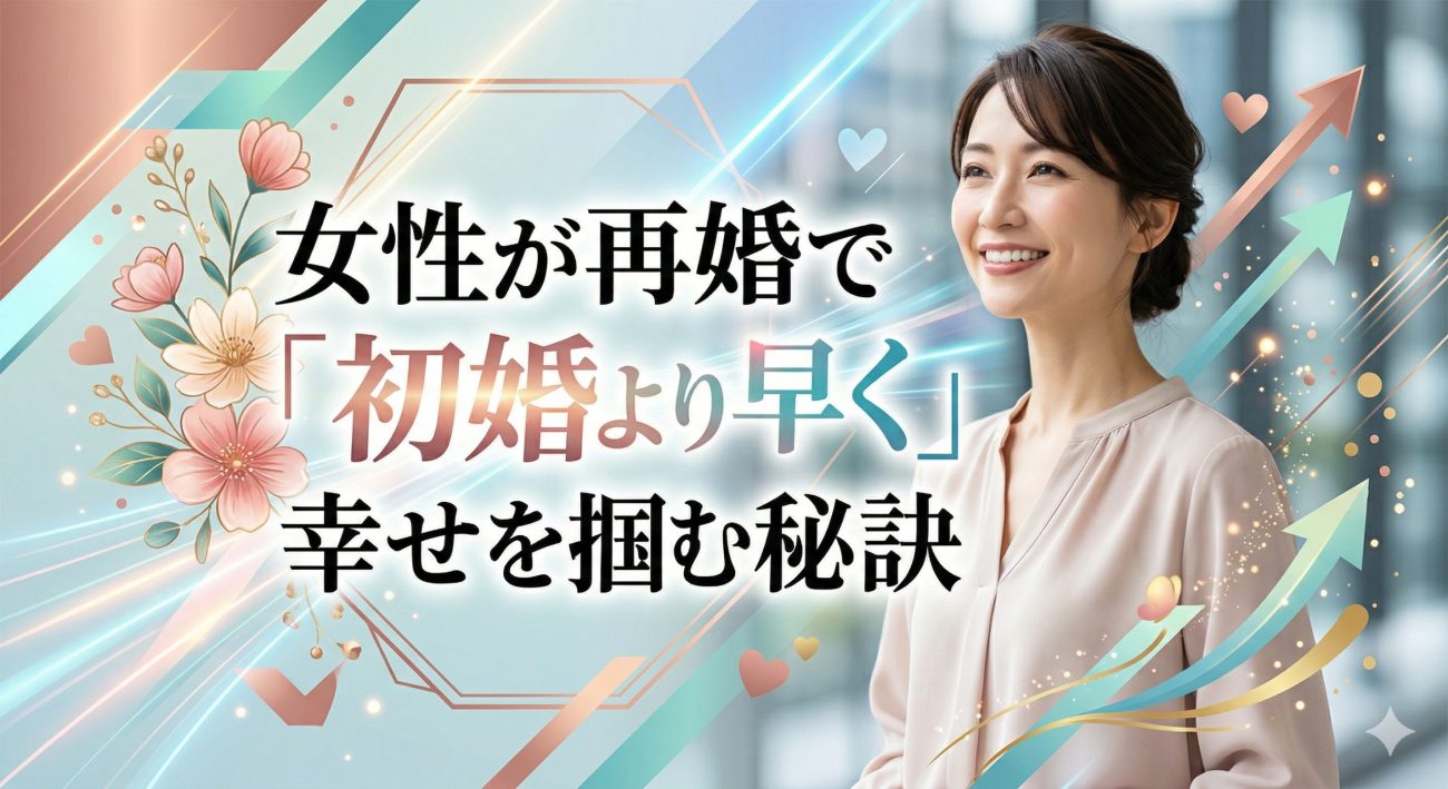 データが証明！バツイチ女性が再婚で「初婚より早く」幸せを掴む秘訣