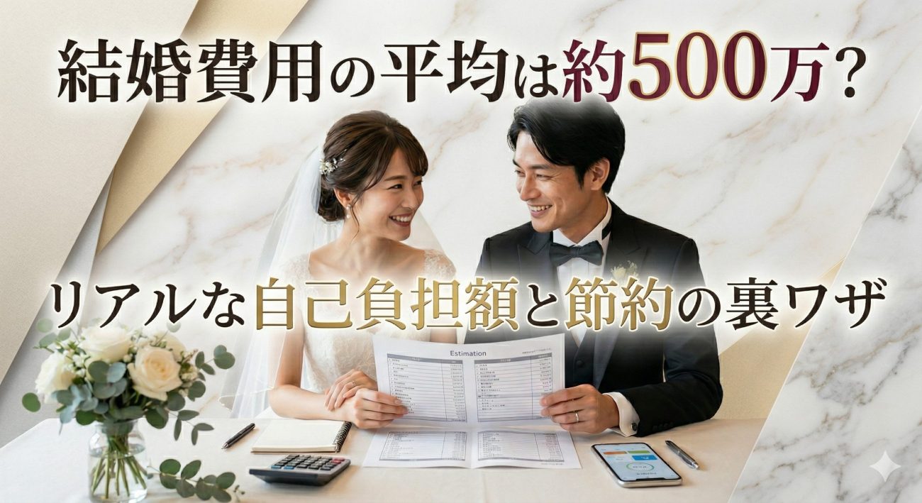 結婚費用の平均は約500万？リアルな自己負担額と節約の裏ワザ