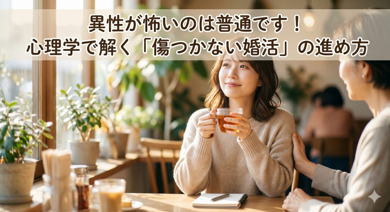 異性が怖いのは普通です！心理学で解く「傷つかない婚活」の進め方
