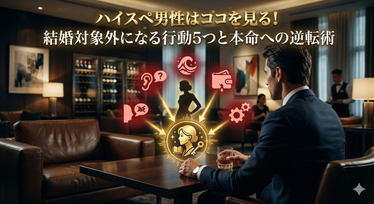 ハイスペ男性はココを見る！結婚対象外になる行動5つと本命への逆転術