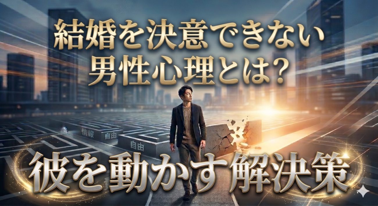 結婚を決意できない男性心理とは？理由と彼を動かす3つの解決策
