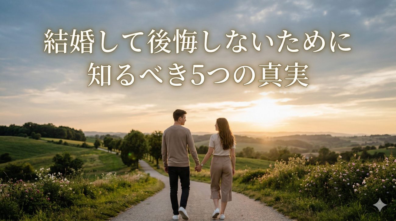 結婚15年の先輩が語る！結婚して後悔しないために知るべき5つの真実