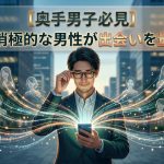 【奥手男子必見】婚活に消極的な男性が出会いを量産する心理学と3つの実践法