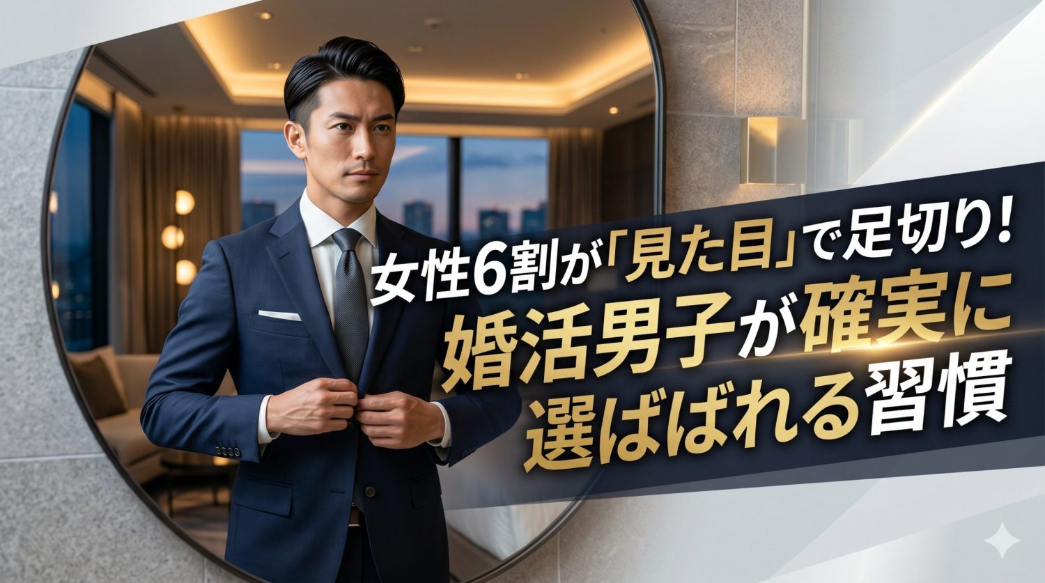 女性6割が「見た目」で足切り！婚活男子が確実に選ばれる5つの絶対習慣