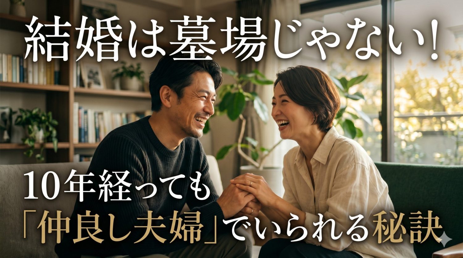 結婚は墓場じゃない！10年経っても「仲良し夫婦」でいられる秘訣と心理学