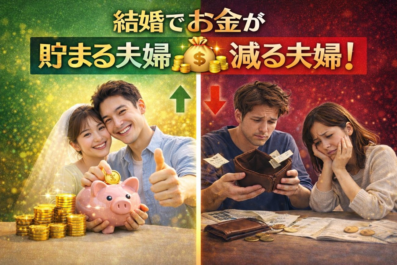 結婚でお金が貯まる夫婦・減る夫婦の違い！家計管理と3つの特徴