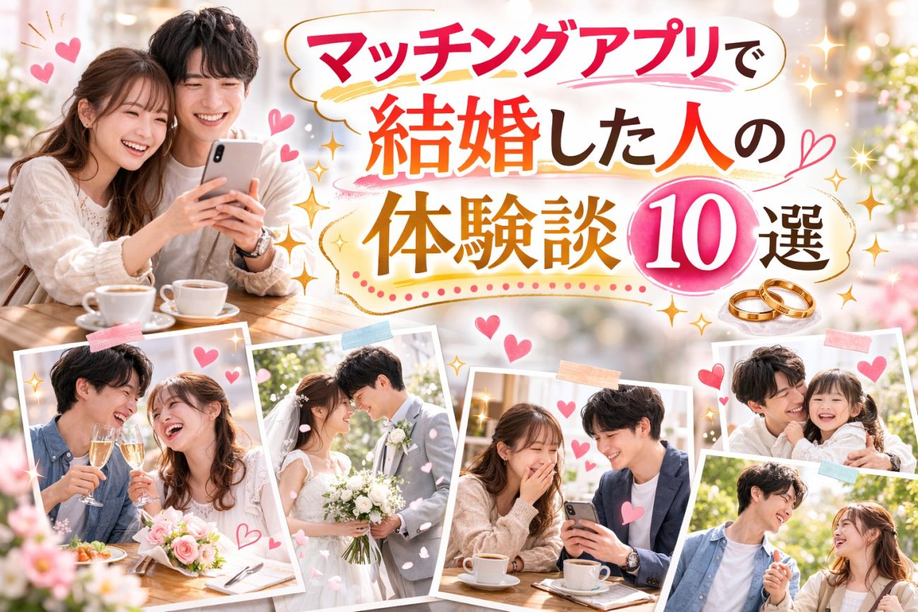 アプリ婚は当たり前？マッチングアプリで結婚した人の体験談10選