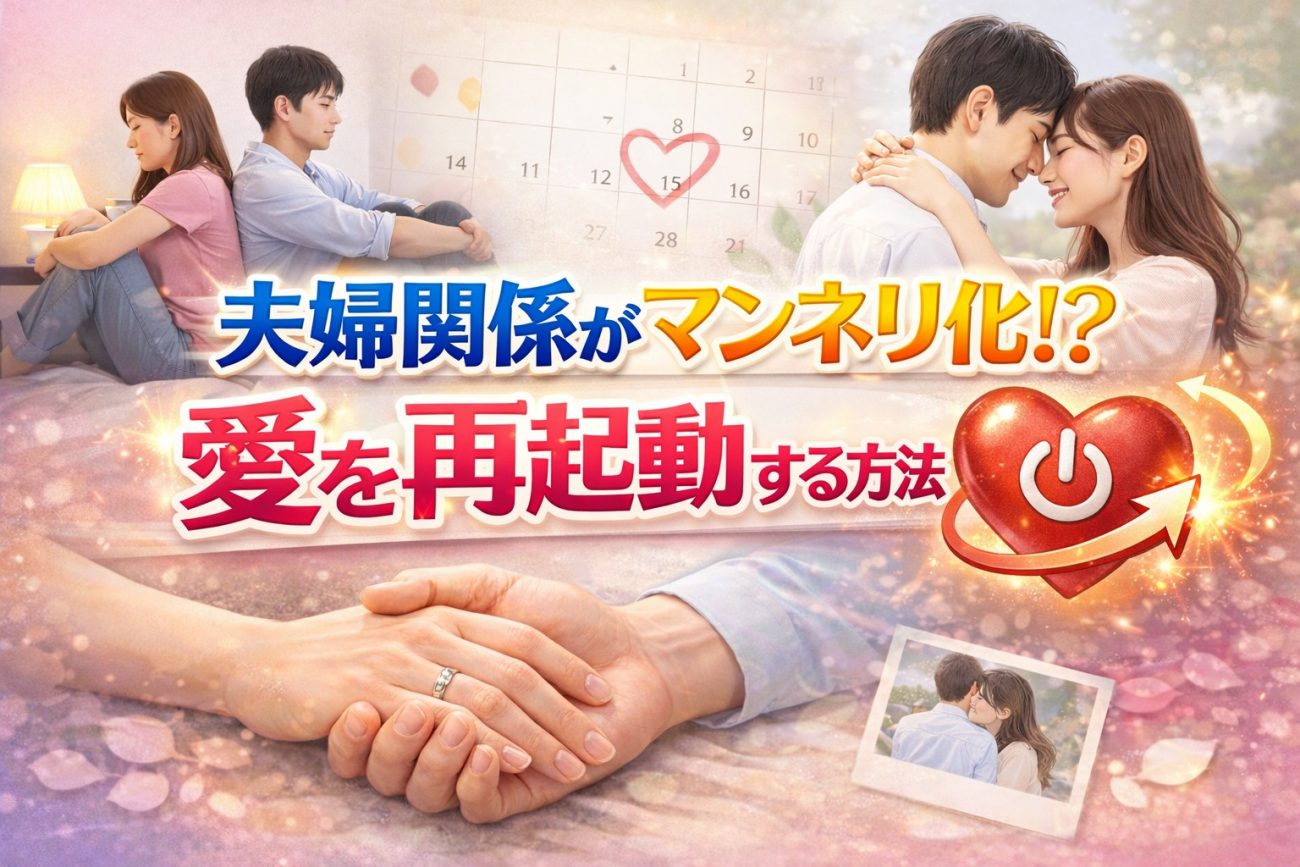 夫婦関係がマンネリ化した時のリフレッシュ法｜愛を再起動する「4つの行動」とNG習慣