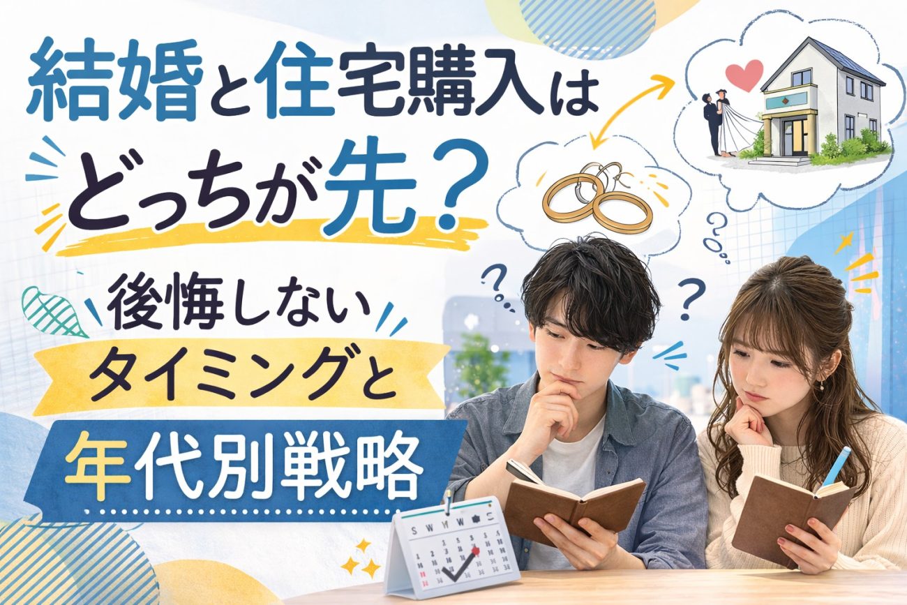 結婚と住宅購入はどっちが先？後悔しないタイミングと年代別戦略