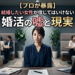【プロが暴露】結婚したい女性が信じてはいけない婚活の嘘と現実
