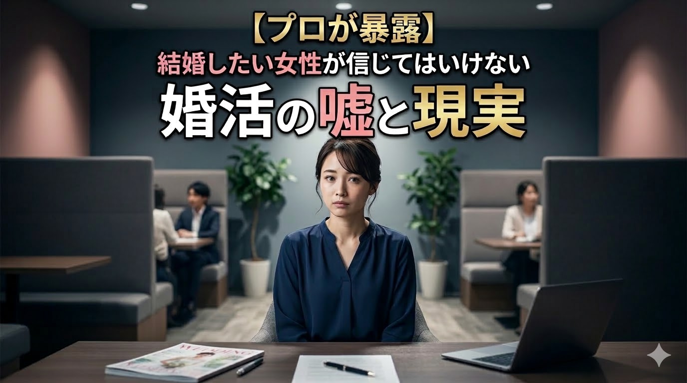 【プロが暴露】結婚したい女性が信じてはいけない婚活の嘘と現実