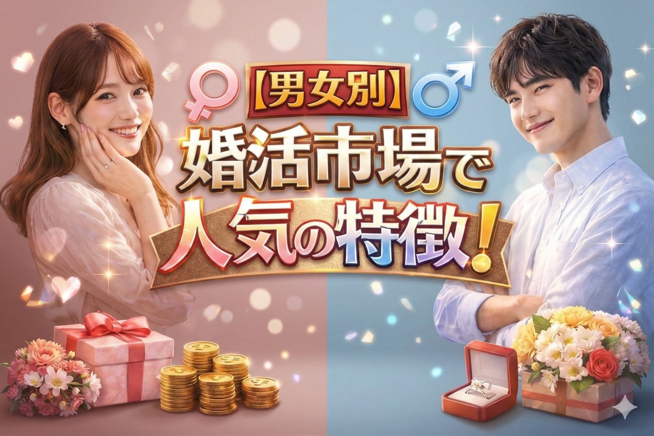 【男女別】婚活市場で人気の特徴！データが示す選ばれる理由