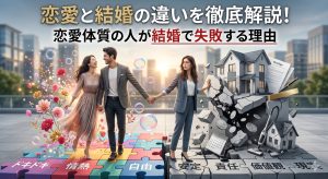 恋愛と結婚の違いを徹底解説！恋愛体質の人が結婚で失敗する理由