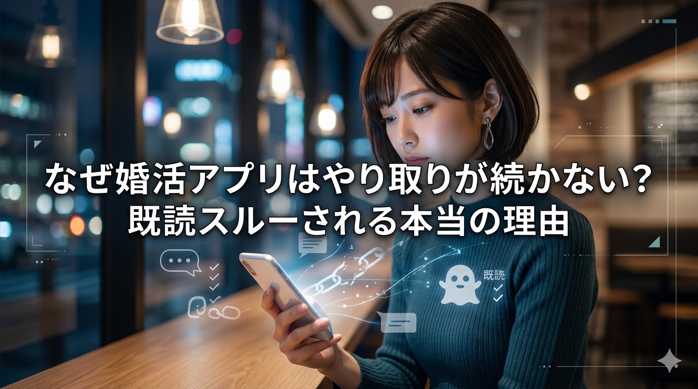 なぜ婚活アプリはやり取りが続かない？既読スルーされる本当の理由