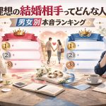 理想の結婚相手ってどんな人？男女別の本音ランキングと妥協のコツ