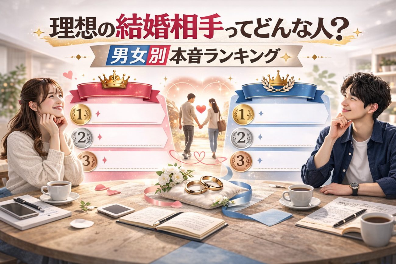 理想の結婚相手ってどんな人？男女別の本音ランキングと妥協のコツ