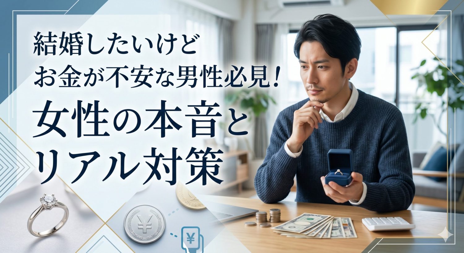 結婚したいけどお金が不安な男性必見！女性の本音とリアル対策