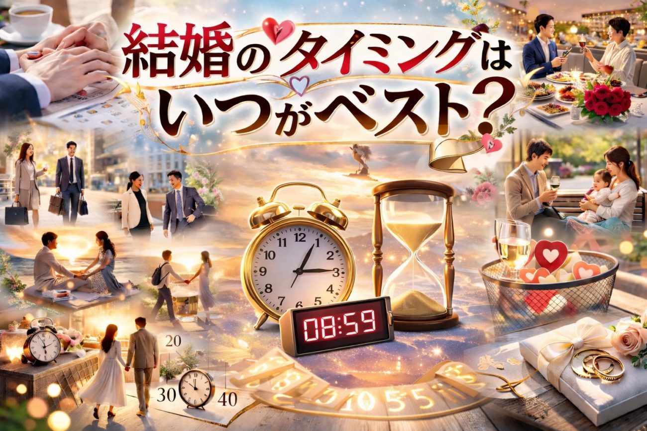 結婚のタイミングはいつがベスト？後悔しない年齢別のリアル事情