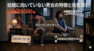 結婚に向いていない男女の特徴と改善策！心理学で解く婚活の罠