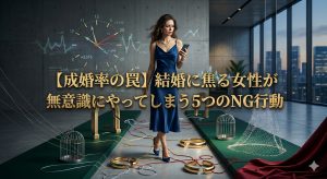 【成婚率の罠】結婚に焦る女性が無意識にやってしまう5つのNG行動