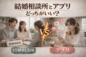 結婚相談所とアプリ、どっちがいい？違いとメリットを徹底比較