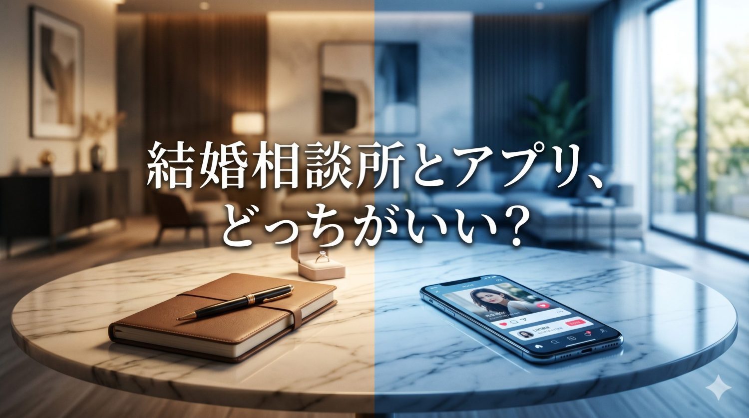 結婚相談所とアプリ、どっちがいい？違いとメリットを徹底比較